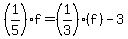 %281%2F5%29f=%281%2F3%29%28f%29-3