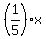 %281%2F5%29x