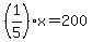 %281%2F5%29x=200