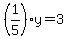 %281%2F5%29y=3