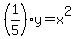 %281%2F5%29y=x%5E2