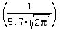 %281%2F5.7sqrt%282pi%29%29