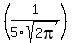 %281%2F5sqrt%282pi%29%29