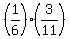 %281%2F6%29%2A%283%2F11%29