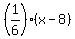 %281%2F6%29%2A%28x-8%29