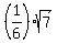 %281%2F6%29sqrt%287%29