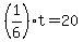 %281%2F6%29t=20