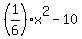 %281%2F6%29x%5E2+-+10