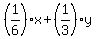%281%2F6%29x+%2B+%281%2F3%29y