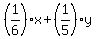 %281%2F6%29x+%2B+%281%2F5%29y