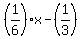 %281%2F6%29x+-+%281%2F3%29