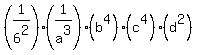 %281%2F6%5E2%29%2A%281%2Fa%5E3%29%2A%28b%5E4%29%2A%28c%5E4%29%2A%28d%5E2%29