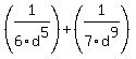 %281%2F6d%5E5%29%2B%281%2F7d%5E9%29