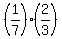 %281%2F7%29%282%2F3%29