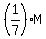 %281%2F7%29M
