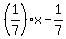 %281%2F7%29x+-+1%2F7