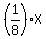 %281%2F8%29X