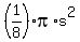 %281%2F8%29pi%2As%5E2