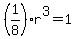 %281%2F8%29r%5E3=1