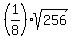 %281%2F8%29sqrt%28256%29