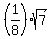 %281%2F8%29sqrt%287%29+