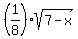 %281%2F8%29sqrt%287-x%29