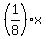 %281%2F8%29x