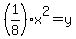 %281%2F8%29x%5E2=y