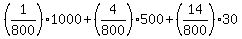 %281%2F800%291000%2B%284%2F800%29500%2B%2814%2F800%2930