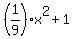 %281%2F9%29x%5E2%2B1