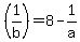 %281%2Fb%29=8-1%2Fa++