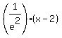 %281%2Fe%5E2%29%2A%28x+-+2%29