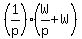 %281%2Fp%29%2A%28W%2Fp+%2B+W%29