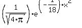 %281%2Fsqrt%284%2Api%29%29e%5E%28%28-1%2F18%29%2Ax%5E2%29
