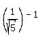 %281%2Fsqrt%285%29%29%5E%28-1%29