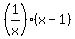 %281%2Fx%29%28x-1%29