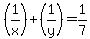 %281%2Fx%29%2B%281%2Fy%29=1%2F7