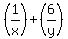 %281%2Fx%29%2B%286%2Fy%29