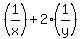 %281%2Fx%29%2B2%281%2Fy%29