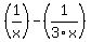 %281%2Fx%29-%281%2F3x%29