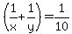 %281%2Fx%2B1%2Fy%29=1%2F10