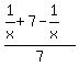 %281%2Fx%2B7-1%2Fx%29%2F7