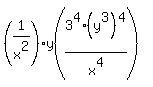 %281%2Fx%5E2%29y%283%5E4+%28y%5E3%29%5E4+%2Fx%5E4%29