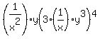 %281%2Fx%5E2%29y%283+%281%2Fx%29+y%5E3%29%5E4