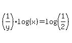 %281%2Fy%29log%28%28x%29%29+=+log%28%281%2F2%29%29