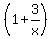 %281+%2B+3%2Fx%29