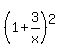 %281+%2B+3%2Fx%29%5E2