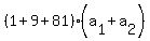 %281+%2B+9+%2B+81%29%2A%28a%5B1%5D%2Ba%5B2%5D%29