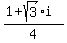 %281+%2B+sqrt%283%29%2Ai%29+%2F4