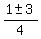 %281+%2B-+3%29%2F4